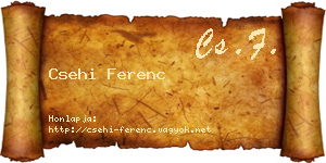 Csehi Ferenc névjegykártya